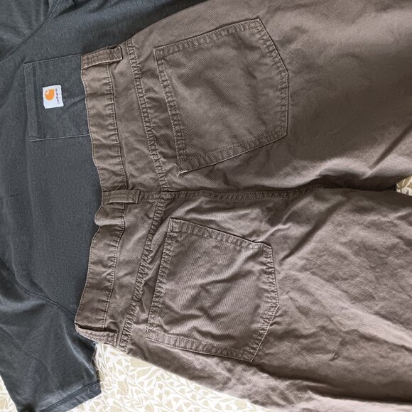 Mens carhartt workwear bundle force 34x32 medium tshirt work pants blue mountain - Picture 4 of 4
